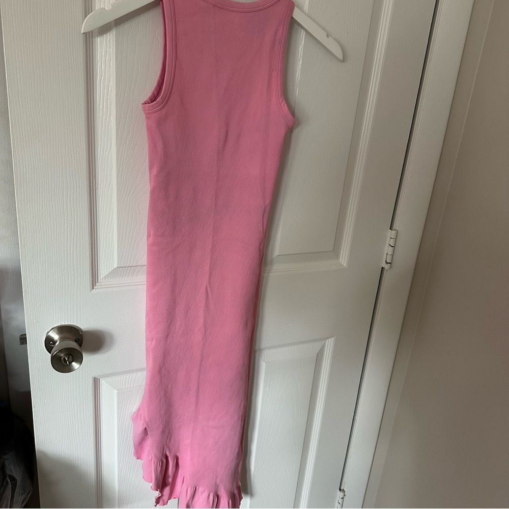 Pink Ribbed Dress - Picture 4 of 5